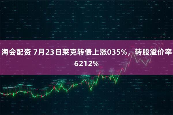 海会配资 7月23日莱克转债上涨035%，转股溢价率6212%
